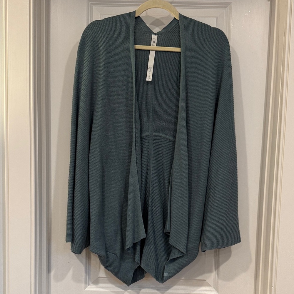 lululemon athletica Open-Front Draped Cardigan - Slate Teal